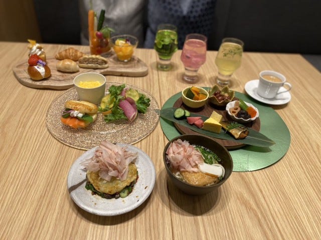 朝食ビュッフェのラインナップ