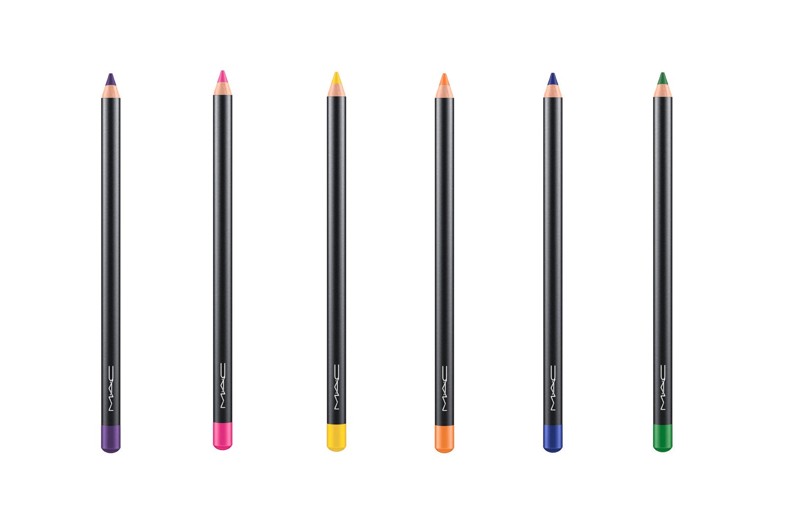 （左から）“リッチ パープル”“プロセス マジェンタ”“プライマリー イエロー”“ジェニュイン オレンジ”“マリーン ウルトラ”“ランドスケープ グリーン”／画像提供：M・A・C