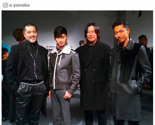 EXILE AKIRA「エルメス」ショーで初ランウェイ 豊川悦司&松田翔太&スカパラ谷中敦と“大人の色気”全開4ショットに反響
