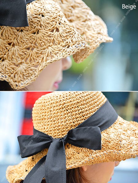 女優帽風ストローハット「coca」2,690円 (税込)