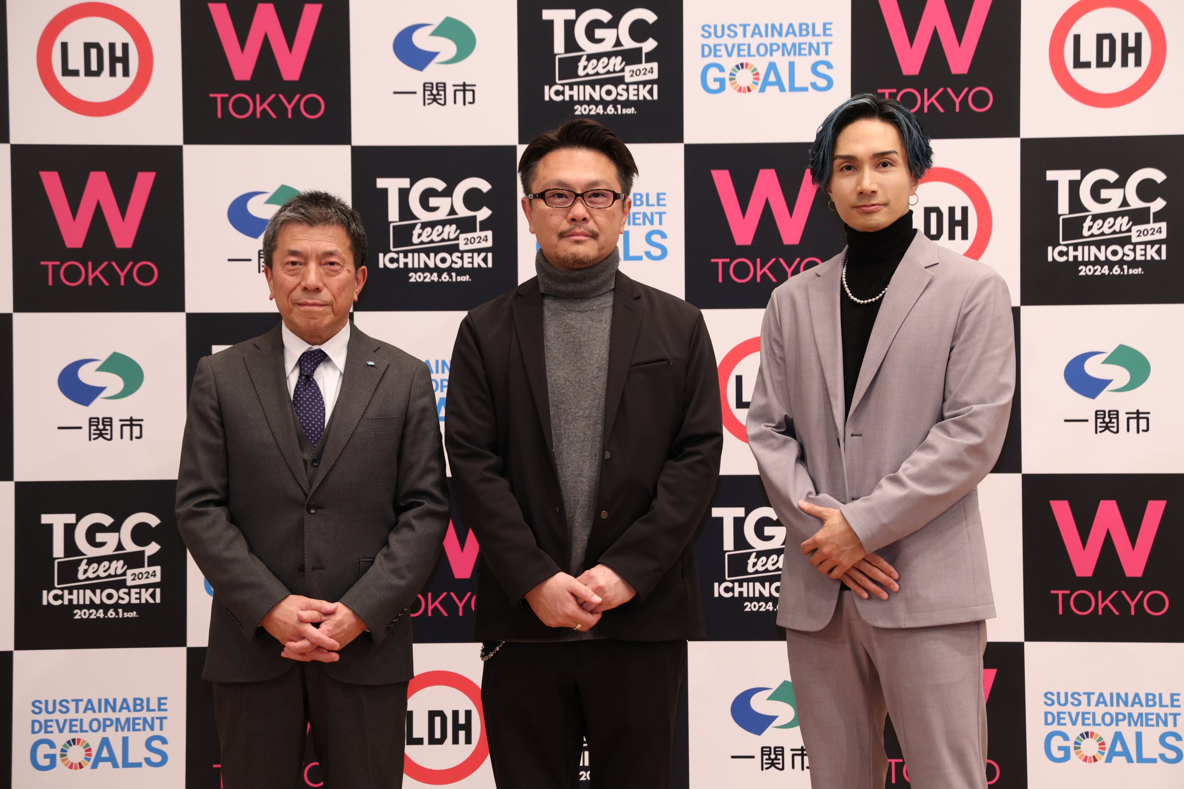 佐藤善仁、⻘木充、橘ケンチ（C）W TOKYO×LDH JAPAN 記者発表会