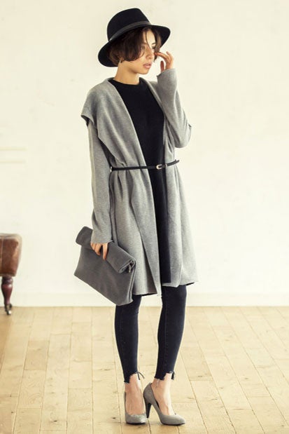 フリースフード付きロングコート「Re:EDIT by GALSTAR」4,198円（税込）／画像提供：Re:EDIT by GALSTAR