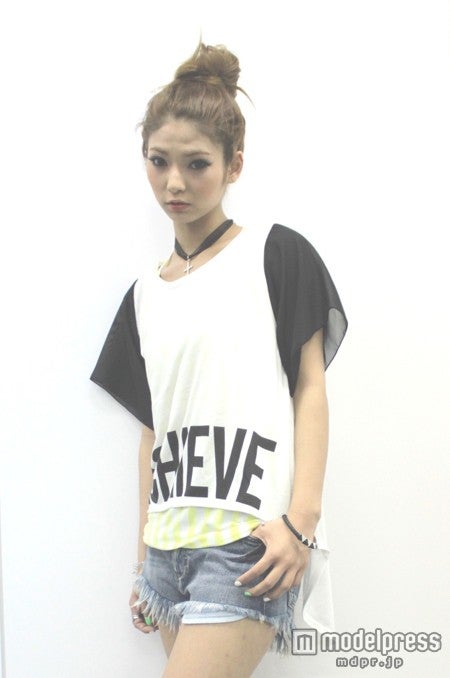 シフォンカットTOPS＋ストライプキャミ／参考コーディネート