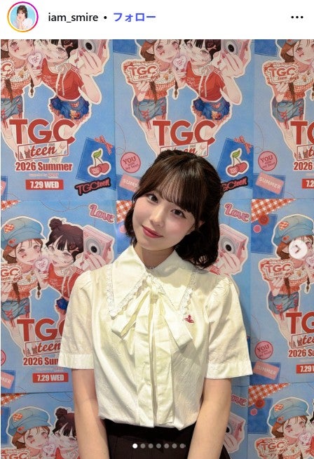 「今日好き」表すみれ、美肩際立つノースリ姿に熱視線「心奪われる美しさ」「どの写真も素敵」