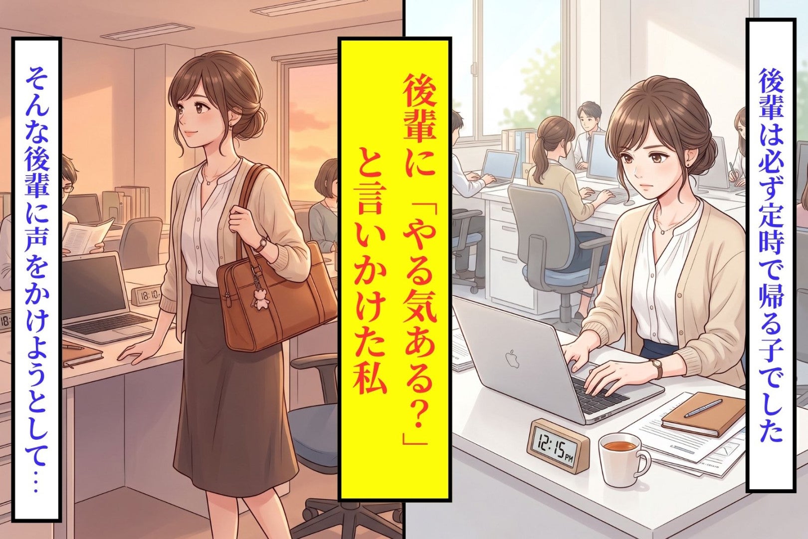 「昨日の、単語帳？」定時で帰る後輩を呼び止めた翌日、給湯室で私が聞いたこと