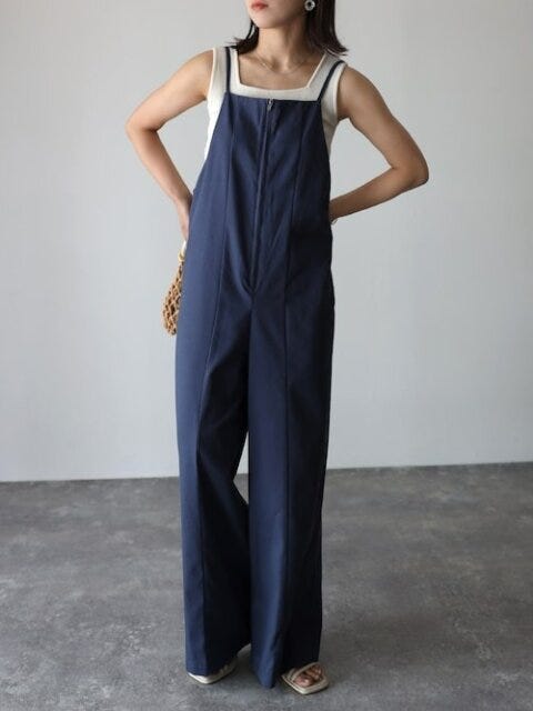 サロペット　コーデ　夏