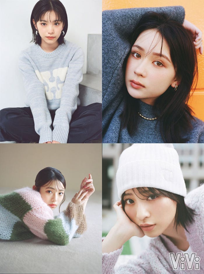 (左上から時計回りに)當真あみ、畑芽育、菊地姫奈、冨田菜々風(画像提供:講談社)