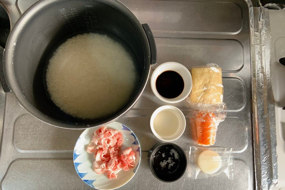 お餅でおこわ