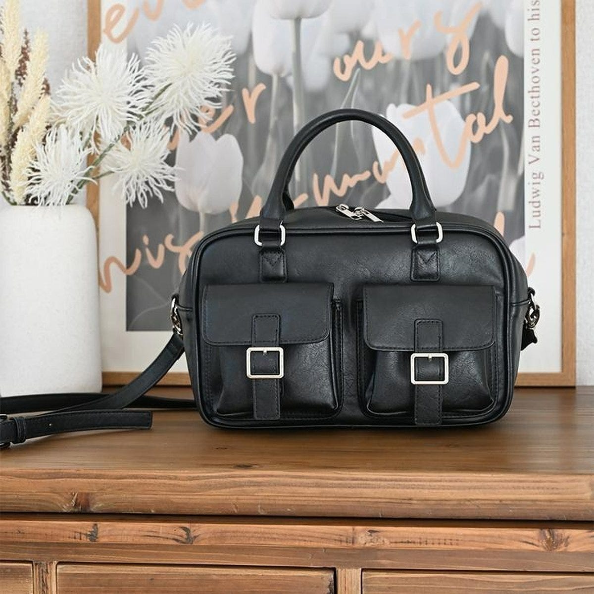 しまむらのダブルポケットボストンバッグ（MUMU）