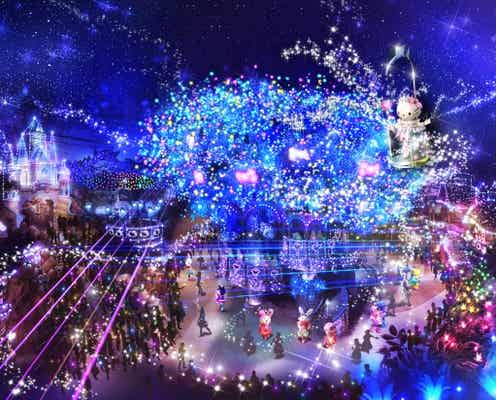 サンリオピューロ、人気キャラ総活躍の“夏祭り”開催決定 史上最高50万球イルミ輝く