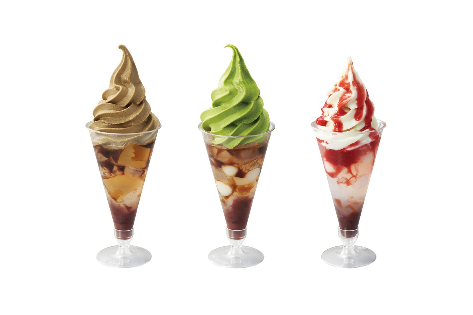 東京ドーム店限定パフェ3種類／画像提供：七葉