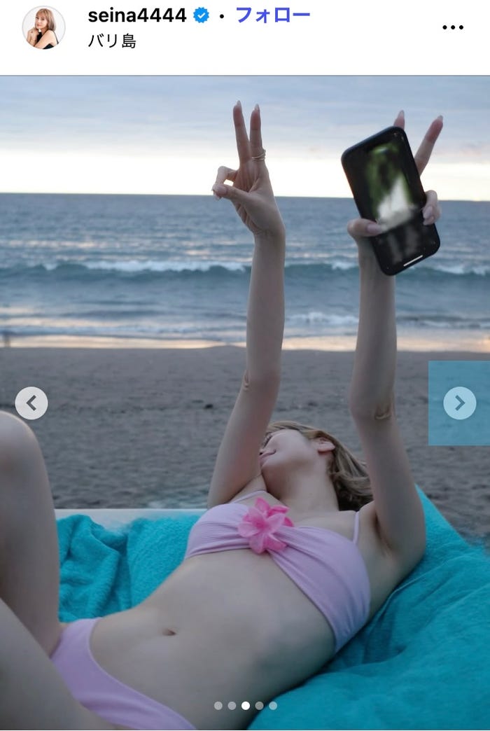 島袋聖南Instagramより