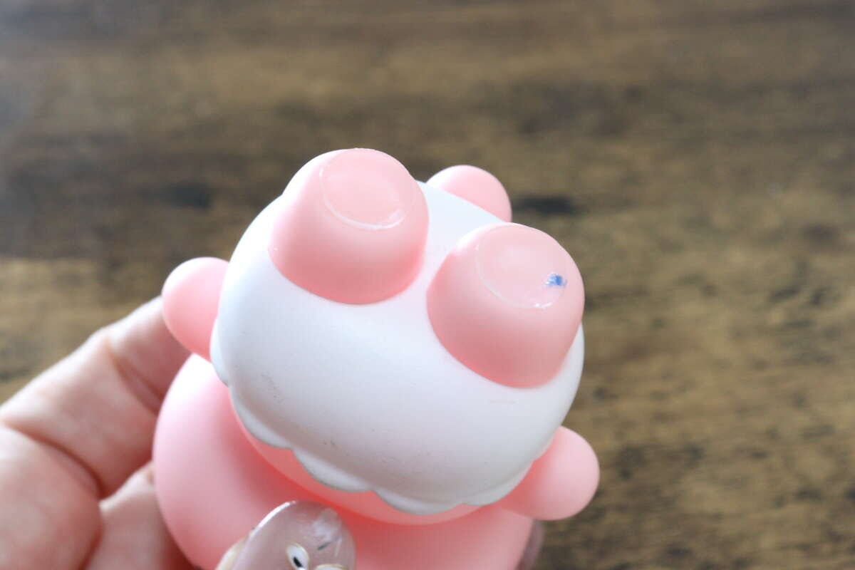 セリア　フィギュア固定シール　透明　丸