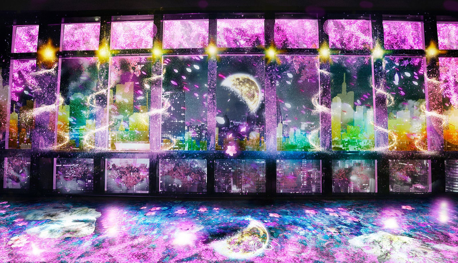 「TOKYO TOWER CITY LIGHT FANTASIA ～YOZAKURA NIGHT～」／画像提供：株式会社ネイキッド