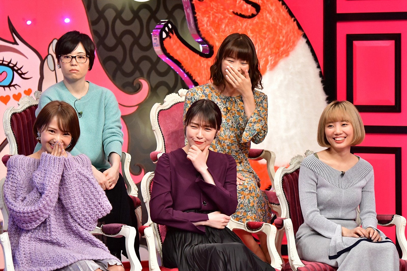 （前列左から）吉月生、高山一実、山科ティナ（後列左から）南綾子、辻堂ゆめ（C）TBS