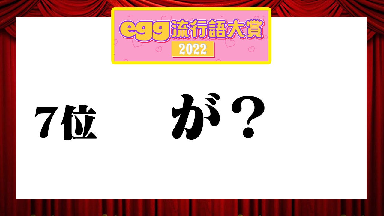 『egg流行語大賞2022』 （提供写真）