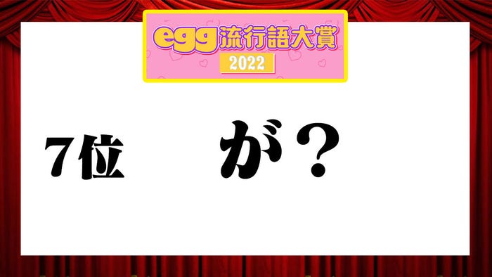 『egg流行語大賞2022』 (提供写真)