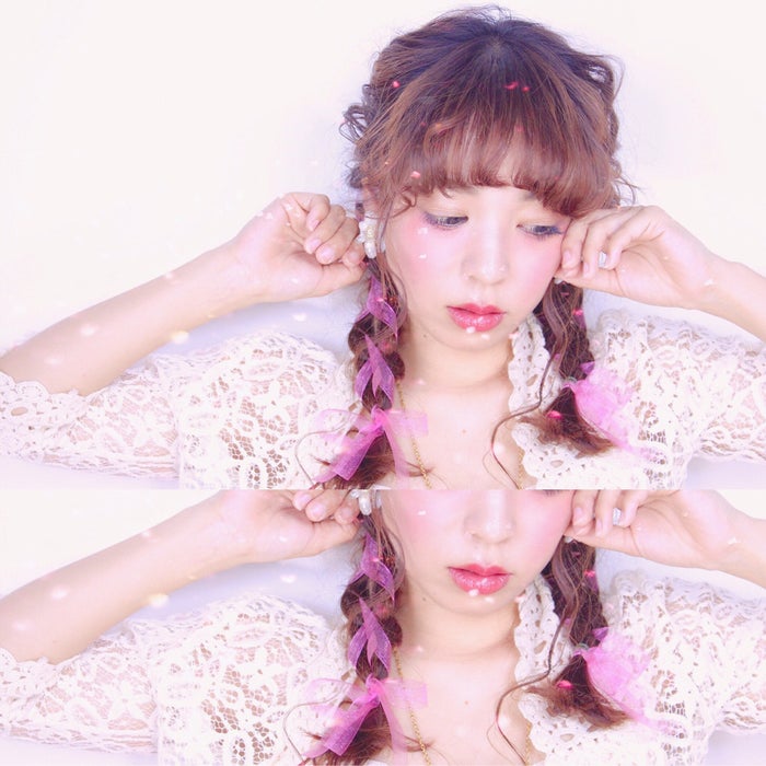 リボン 編み込みで簡単 長さ別 髪型別ヘアアレンジ モデルプレス