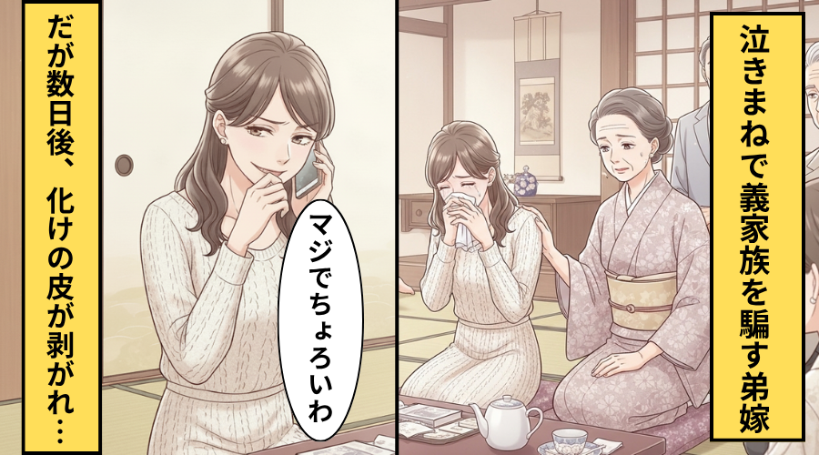 女の武器を使って【150万】をだまし取る弟嫁！？だが兄嫁だけは裏の顔に気付いており…兄嫁「後悔させてやる」