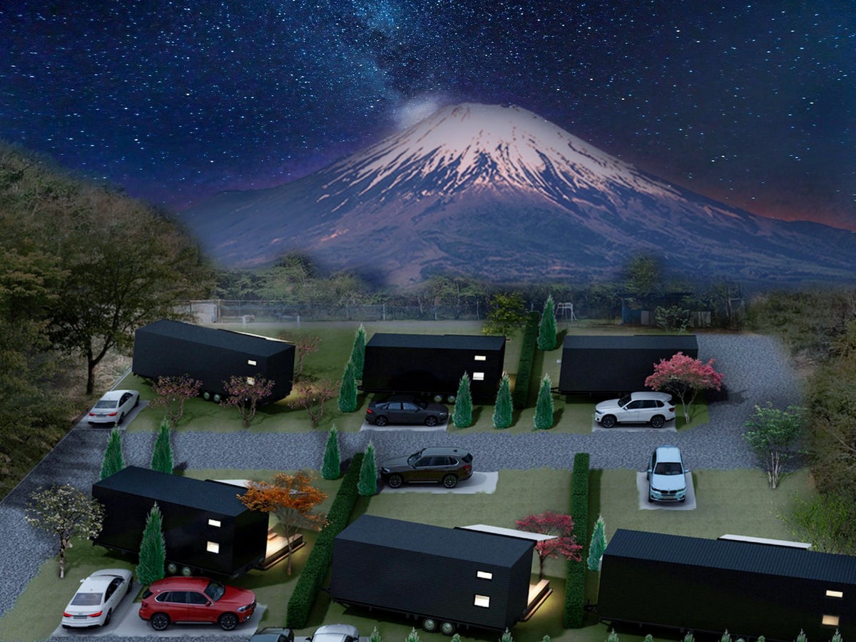 山梨に富士山グランピング「GLANSTELLA CABIN Fujiyamanakako