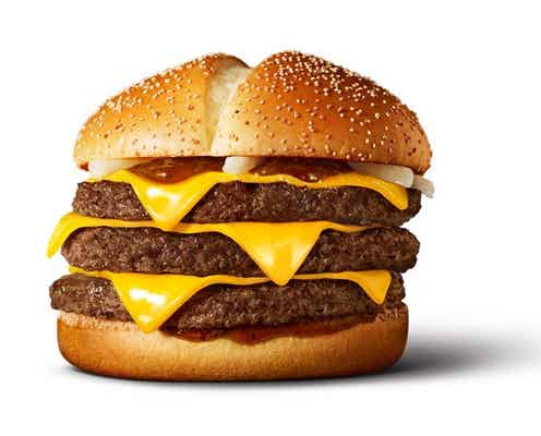 マクドナルド「炙り醤油風 トリプル肉厚ビーフ」ディナー限定登場、牛肉パティ&チーズを3枚重ねに