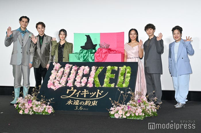 (左より)kemio、海宝直人、高畑充希、清水美依紗、入野自由、ゆりやんレトリィバァ(C)モデルプレス