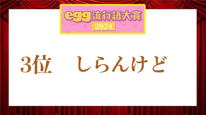 「egg流行語大賞2024」(提供写真)
