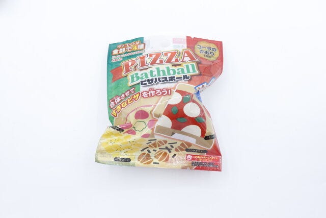 ダイソーのピザバスボールのパッケージ