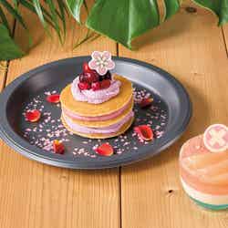 左から:ロビンのハナハナ ミックスベリー・ミニパンケーキ、チョッパーのピーチゼリー&パンナコッタ/画像提供:ユニバーサル・スタジオ・ジャパン