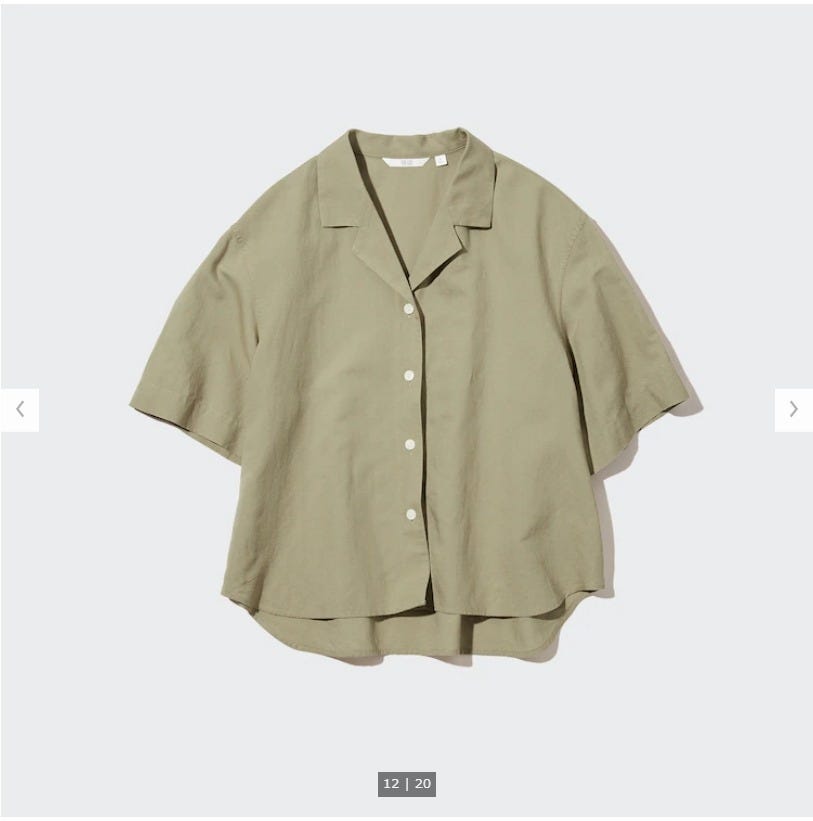 ユニクロ　uniqlo　レディース　アイテム　おすすめ　オススメ　トレンド　人気　コスパ　使える　おしゃれ　お洒落　オシャレ　2022　夏　トップス　リネンブレンド　オープンカラーシャツ　シャツ
