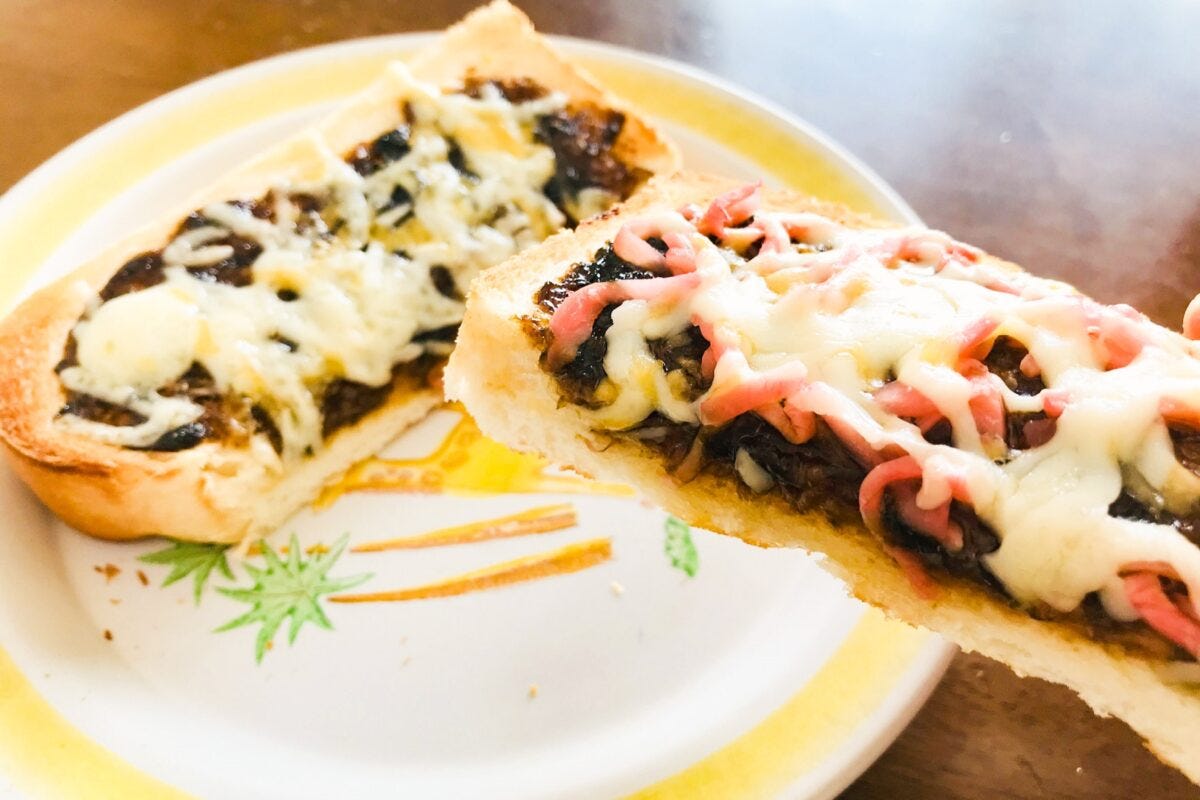 佃煮チーズトースト