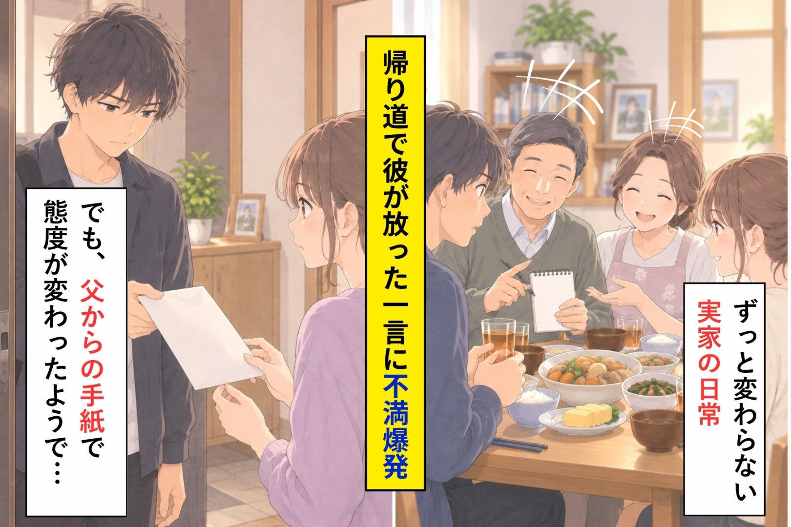 「お前の親、ちょっと変だよな」実家への挨拶の帰り道、家族を否定された気がして許せなかった私