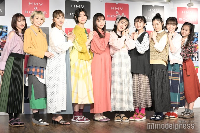 私立恵比寿中学(左から)真山りか、安本彩花、星名美怜、小林歌穂、中山莉子、桜木心菜、小久保柚乃、風見和香、桜井えま、仲村悠菜(C)モデルプレス