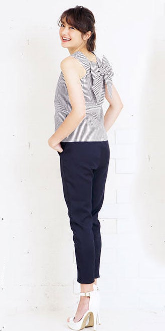 2way肩掛け風orバックリボン♪コットンノースリーブブラウストップス「神戸レタス」1990円（税込）／画像提供：神戸レタス