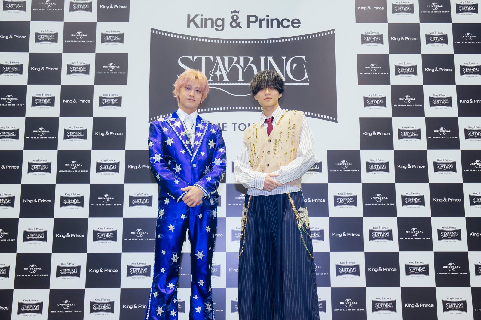 囲み取材に応じたKing ＆ Prince／高橋海人、永瀬廉（提供写真）
