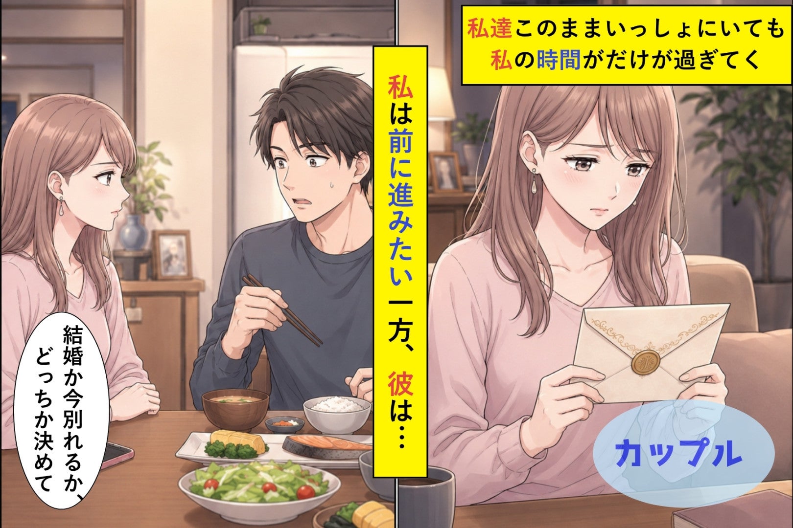 『今が楽だからこのままで』現状維持を望む彼氏→結婚を望む私が突きつけた最後通告
