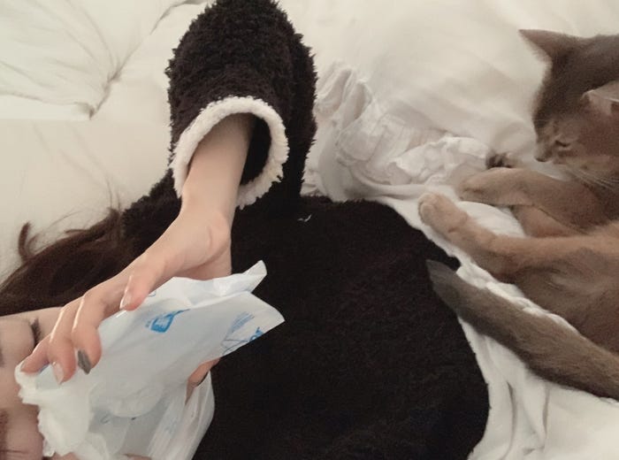 鼻の整形後1日目の桃/桃オフィシャルブログ(Ameba)より