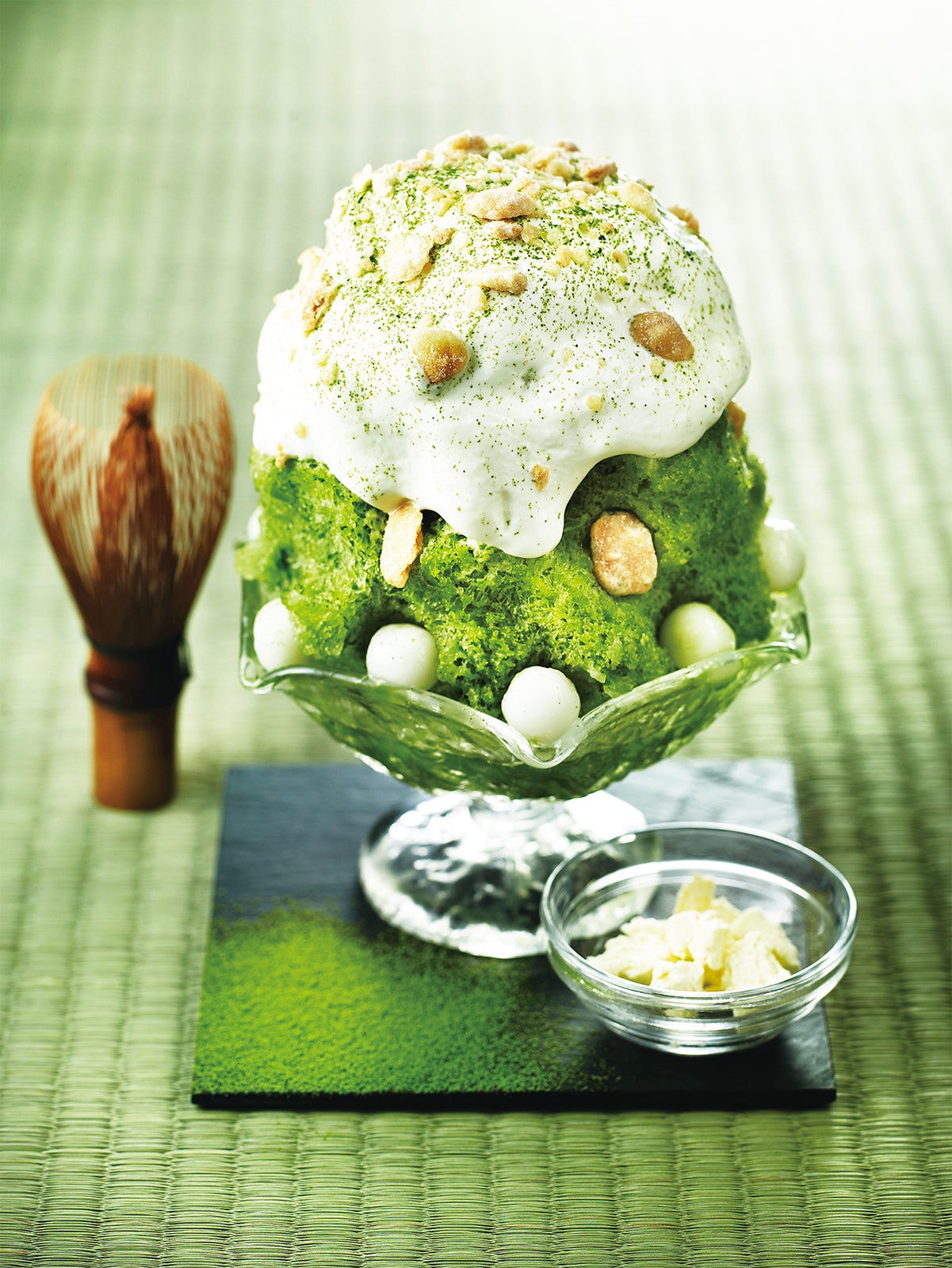 季節限定 チーズタルトかき氷‐宇治抹茶／画像提供：PABLO