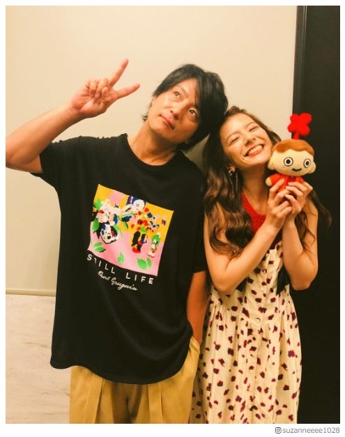 スザンヌ＆上地雄輔「ヘキサゴン」黄色コンビの再会2ショットに反響