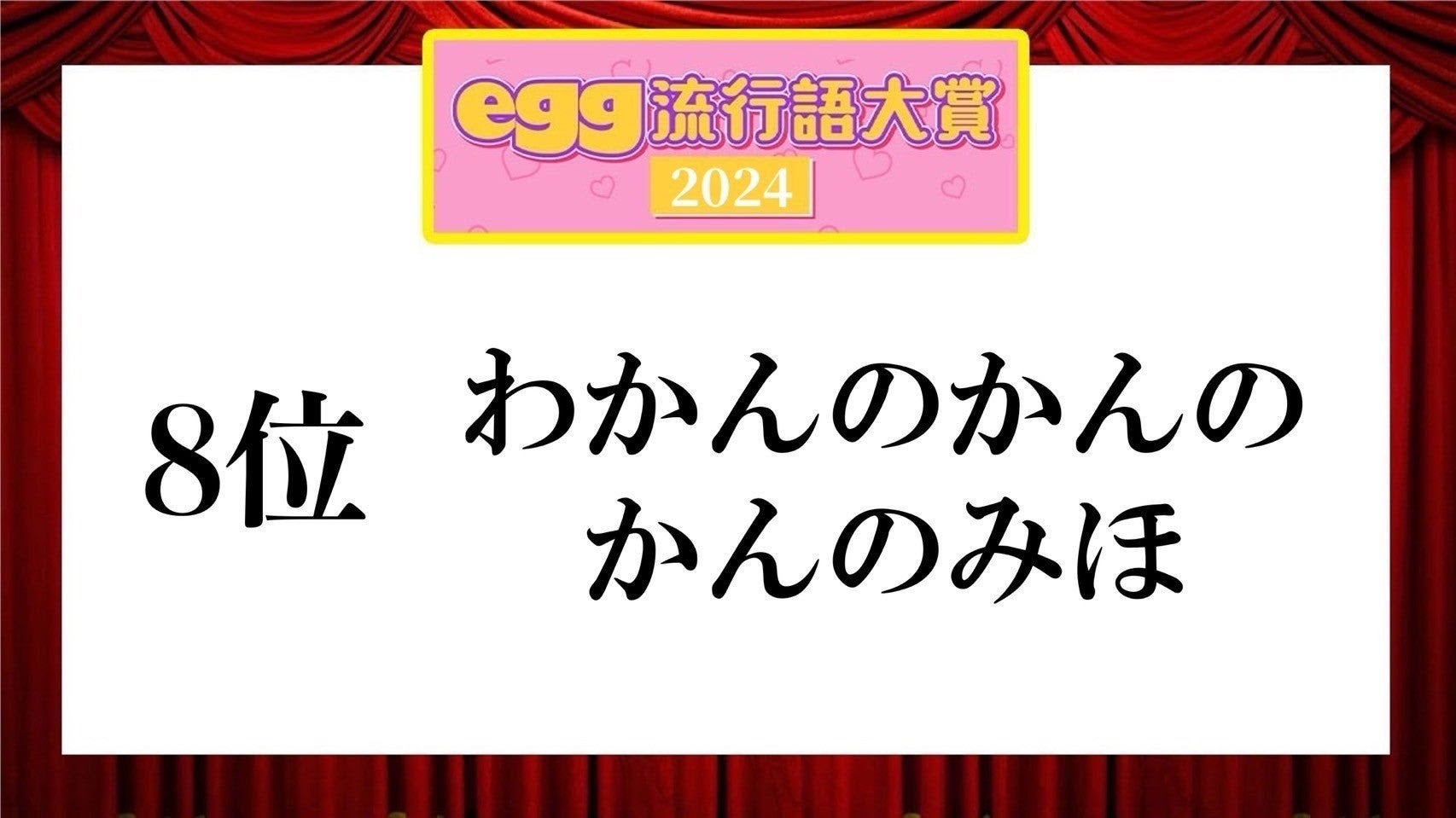 「egg流行語大賞2024」（提供写真）
