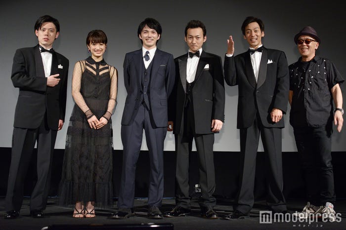好井まさお(井下好井)、門脇麦、林遣都、波岡一喜、村田秀亮(とろサーモン)、廣木隆一監督(C)モデルプレス