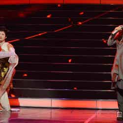 「第64回NHK紅白歌合戦」のリハーサルに登場した（左から）壇蜜、藤あや子
