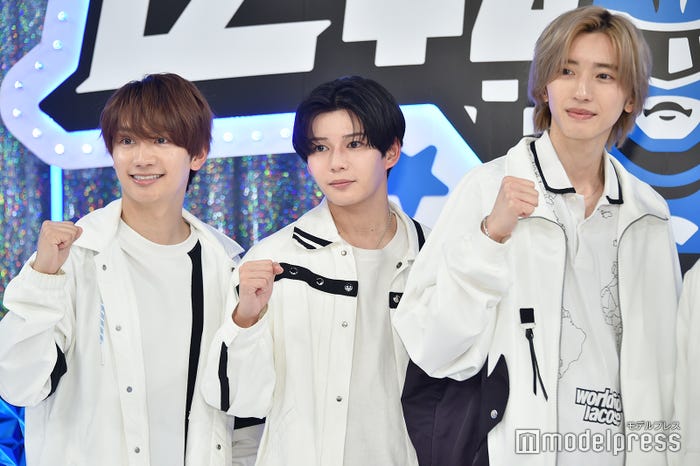 ダンスバトルなのにモノマネも披露した藤原丈一郎、ファッション担当に返り咲きたい長尾謙杜、芸人に憑依する前の道枝駿佑(C)モデルプレス