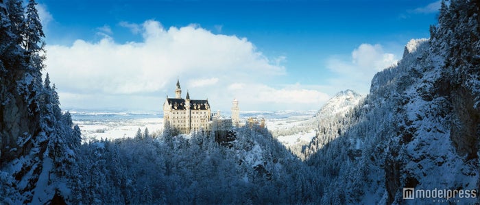 雪景色のノイシュバンシュタイン城（C）GNTB/Merten, Hans Peter