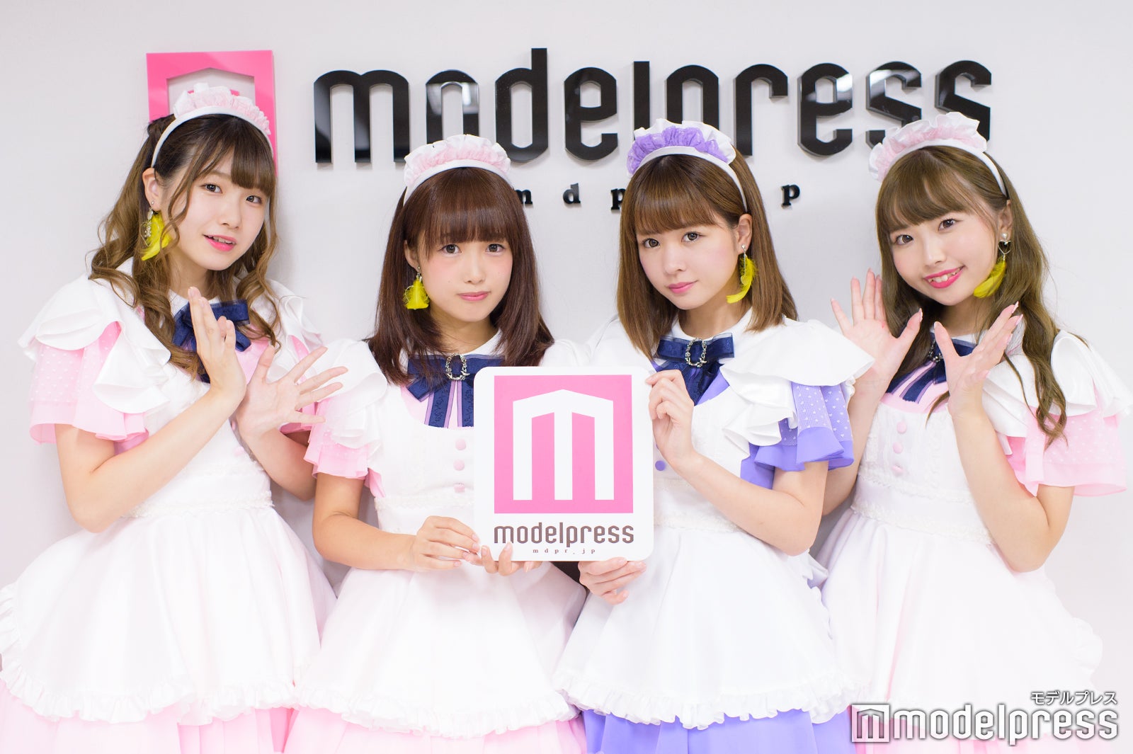 モデルプレスのインタビュー応じたあっとせぶんてぃーん（左から）みなりん、かにぱん、かげとら、あいく（C）モデルプレス