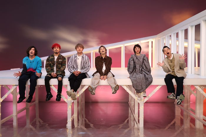 Teru、Nob、Kid’z、Hiro、満島ひかり、設楽統 (C)フジテレビ
