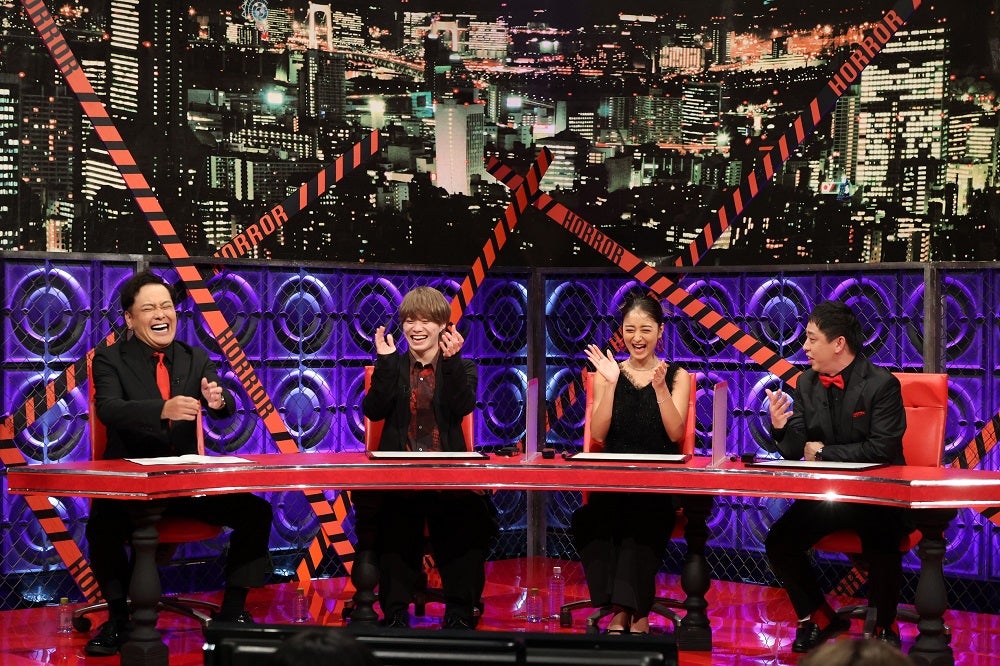 （左から）有田哲平、大橋和也、池田美優、森田哲矢（C）フジテレビ