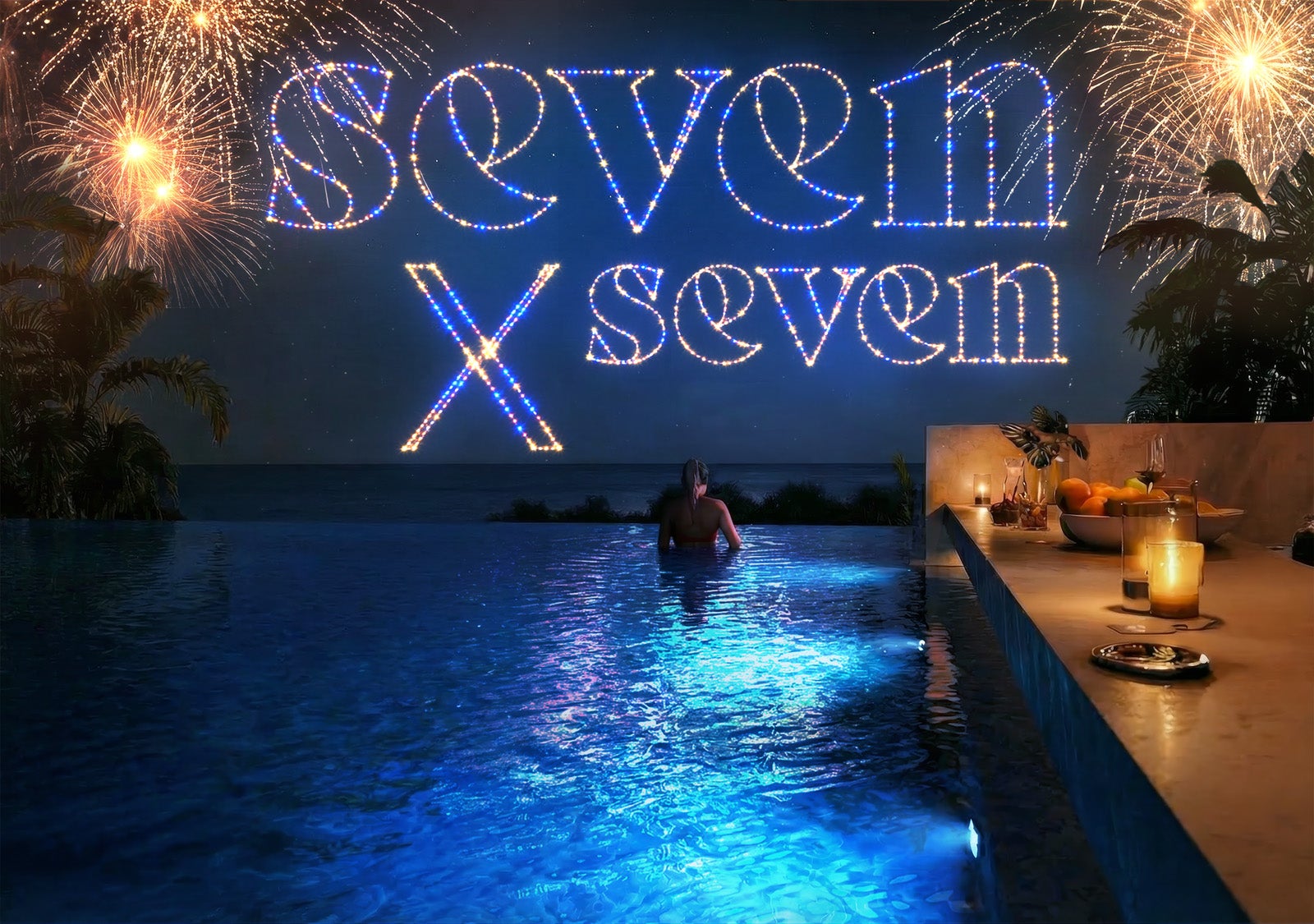 ドローン花火パース／seven x seven 石垣／提供画像