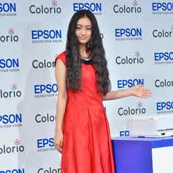 エプソン新商品発表会に出席した忽那汐里
