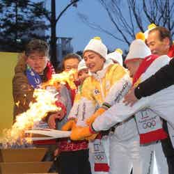 チャン･グンソクも参加した聖火リレーの様子（写真提供：2018平昌冬季オリンピック大会組織委員会）